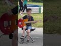 3rd grade talent show playing seven nation army by white stripes solo on the guitar