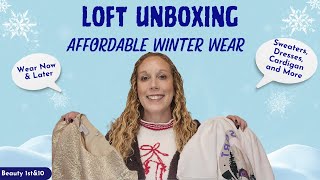 Ann Taylor Loft Unboxing❄️🤍Winter Wear -Sweaters, Jackets, Dresses! #fashion #style #haul #unboxing