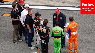 JUST IN: President Trump Greets NASCAR Drivers On The Daytona International Speedway | Daytona 500