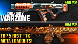 WARZONE: New TOP 5 FASTEST TTK META LOADOUTS After Update! (WARZONE Best TTK Weapons)