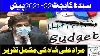 CM Sindh Murad Ali Shah presents budget for FY 2021-22