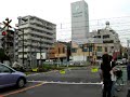 railroad crossing in chofu station japan　京王電鉄調布駅踏切