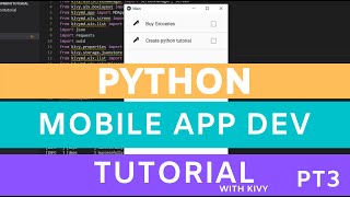 Python app development tutorial pt3 - mobile app with kivy
