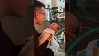 Newborn Baby Mimics Dad's Voice and Makes Him Giggle