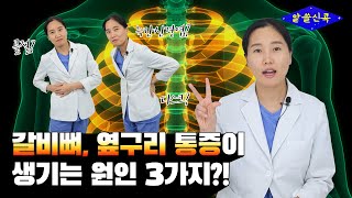 원인 모를 갈비뼈, 옆구리통증이 생기는 3가지 원인(ft.늑간신경염, 디스크, 골절)(콕통증의학과 한예름)