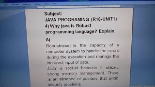 Why Java is robust language?