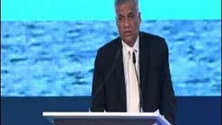 Sri Lankan PM delivers speech during Indian Ocean Conference