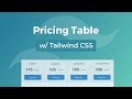 Pricing Table with Tailwind CSS