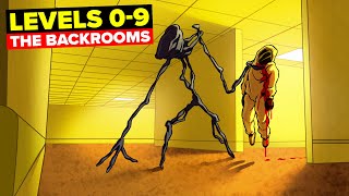 The Backrooms - Levels 0-9 - Entering The Backrooms (Compilation)