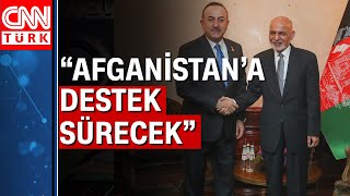 Bakan Çavuşoğlu, Afganistan Cumhurbaşkanı Gani ve Afgan mevkidaşı Atmar ile görüştü