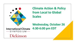 Climate Action and Policy from Local to Global Scales