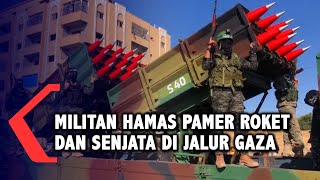 Militer Hamas Pamer Pasokan Rudal dan Drone Rayakan Genjatan Senjata dengan Israel