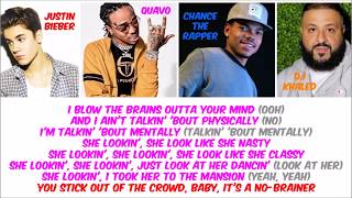 DJ Khaled ft Quavo, Chance the Rapper and Justin Bieber - No Brainer (Clean) (Lyric Video)