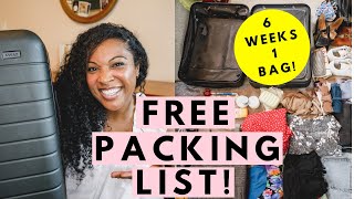 MINIMALIST PACKING tips for CARRY ON ONLY to Europe + FREE TRAVEL PACKING CHECKLIST