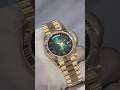 Rolex Day-Date 40 Yellow Gold Presidential Bracelet Green Ombré Dial 228238 #rolex