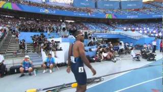 Dwain Chambers is disqualified in the first Men's 100m semi-final