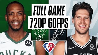Milwaukee Bucks vs San Antonio Spurs | Full Game
