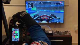 F1 2022 PS5 4K Red Bull Racing RB18 at Jeddah with Esportsim wheel