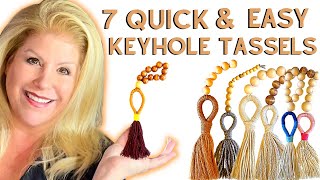 How to DIY a keyhole tassel - 7 Super Quick and Easy Tassels | Dollar Tree DIY