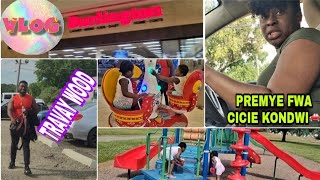 #vlog premye fwa Cicie ap kondwi NY police🚔 kanpel , al chache wood nan travay , park + shoppin🛍