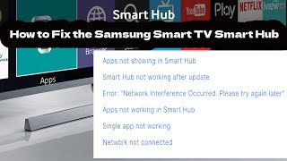 How to Fix the Samsung Smart TV Smart Hub | samsung tv troubleshooting |   samsung smart hub