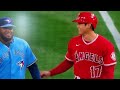 ゲレーロjr.とじゃれ合う大谷