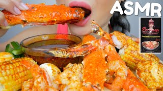 SEAFOOD BOIL with Bloves Seafood Sauce *KingCrab Eggs Soft Boiled Eggs and Corn NO TALKING | N.E