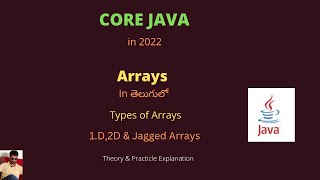 20.Java | Arrays in Telugu | Types of Arrays(1D,2D and Jagged arrays) | #tvstreetechnologies