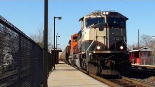 BNSF RaceTrack Action At Congress Park Station, Brookfield, IL. 11-5-09.