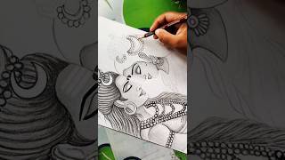 Shiv Parvati Drawing ଅଧା ହିଁ ହେଇପାରିଲା 🥺 | Next କାହାର Comment | #shorts #trending #art #odia