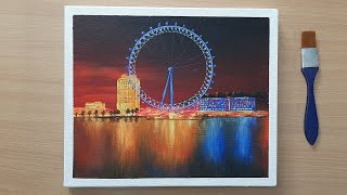 #48/London Eye Acrylic Painting