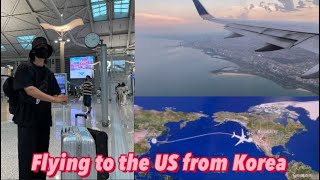 한국에서 미국까지 ✈️ From Korea to the US.