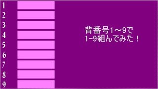 【プロ野球応援歌】応援歌に前奏の付く選手で、背番号順に、打順組んでみた。【9曲メドレー】