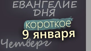 9 января. Четверг. Евангелие дня 2025 короткое!