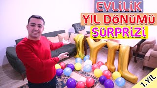 1. EVLİLİK YIL DÖNÜMÜ SÜRPRİZİ'M❤️👰🤵 !