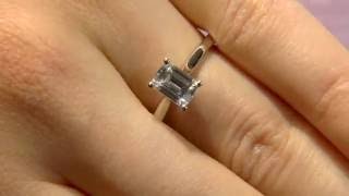 1.00 Carat Emerald Cut Diamond Solitaire Engagement ring Sr1031