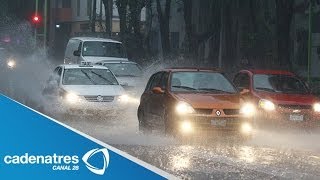 Fuertes lluvias provocan caos vial en Distrito Federal / Heavy rains cause traffic chaos in DF