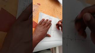 Scale drawing  of information from a field book, and area calculation..