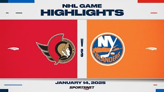 NHL Highlights | Senators vs. Islanders - January 14, 2025