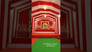 durga davi mandap decoration shubham events contact:8108811441/7738717721#durgapuja#pooja #durgamaa