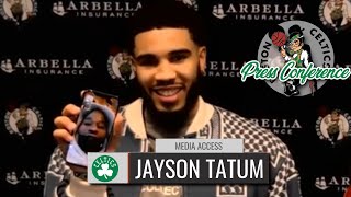 Jayson Tatum Reacts to DEUCE at Celtics Game