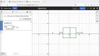 Stats 2.2 Using Desmos to make a BoxPlot January 2024