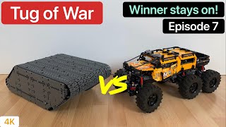 TUG OF WAR! Lego Technic 42099 6x6 Mod Vs The Grazer All Tracked Tank. Winner stays on Episode 7! 4K