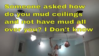 Prefilling joints on ceiling with durabond