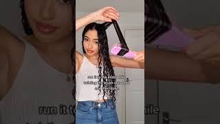 Denman Brush Technique WITHOUT a Denman Brush! #CurlyHair #Curlyhairroutine #definedcurls #Shorts