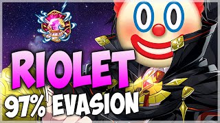 97% EVASION RIOLET but HE'S STILL A CLOWN!! - Epic Seven