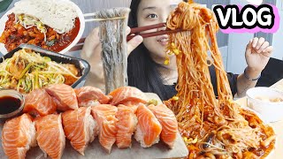 VLOG) 쳇바퀴 인생의 식단일기 먹방 브이로그..^^ 먹고 일하고 먹고 일하고... Daily Mukbang Vlog