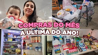 COMPRAS DO MÊS NO SUPERMERCADO | DEU DOIS CARRINHOS 🙏😍 QUANTO GASTAMOS?