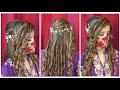 Hair style girl simple and easy | pakistani bridal open hairstyle | curls hairstyle for wedding |