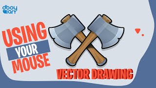 Adobe illustration Tutorial : Vector Drawing an AXE from Clash of Clan Using Your Mouse 2020 .